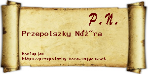 Przepolszky Nóra névjegykártya